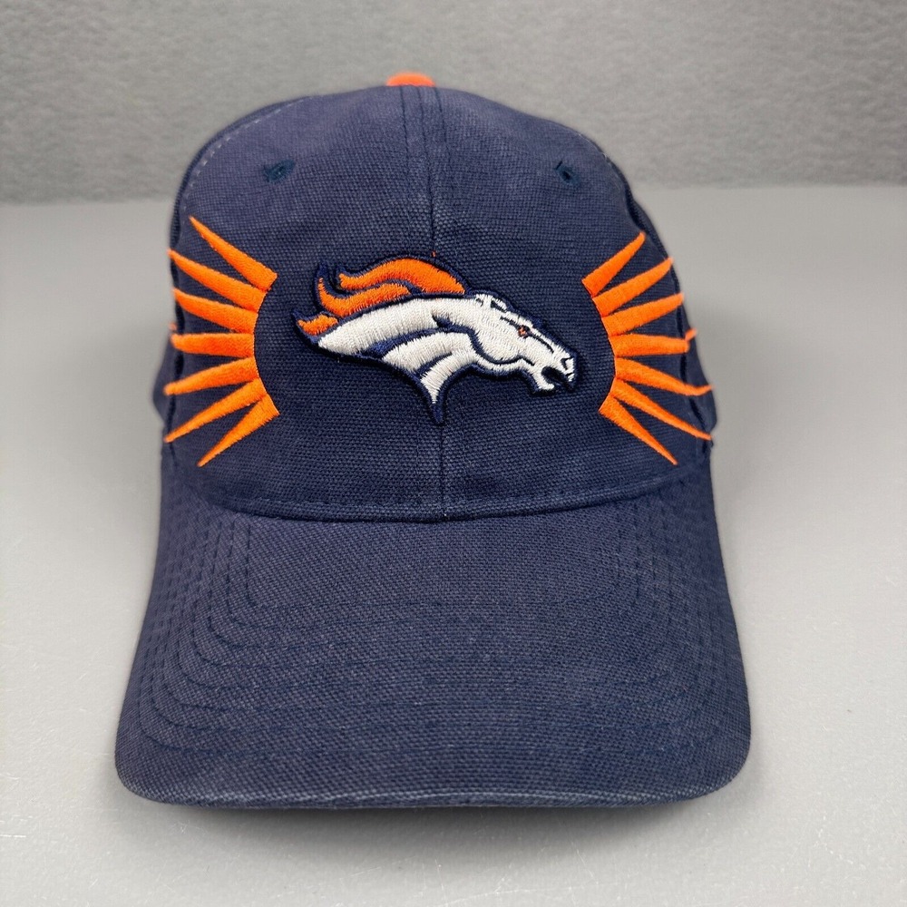 Denver Broncos Hat Men Hook & Loop Adjustable Blue NFL Pro LIne Starter Football